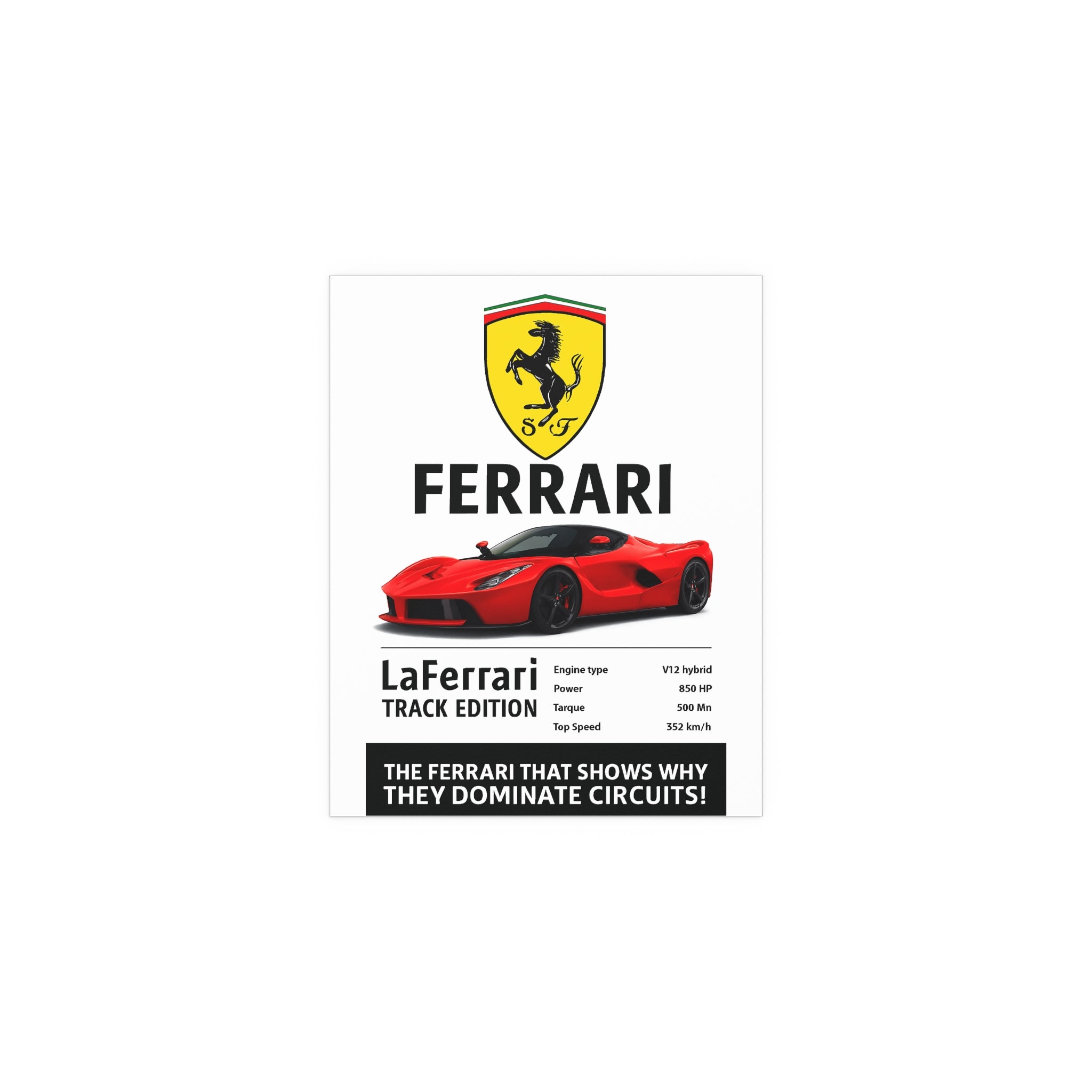 SS Ferrari LaFerrari Poster