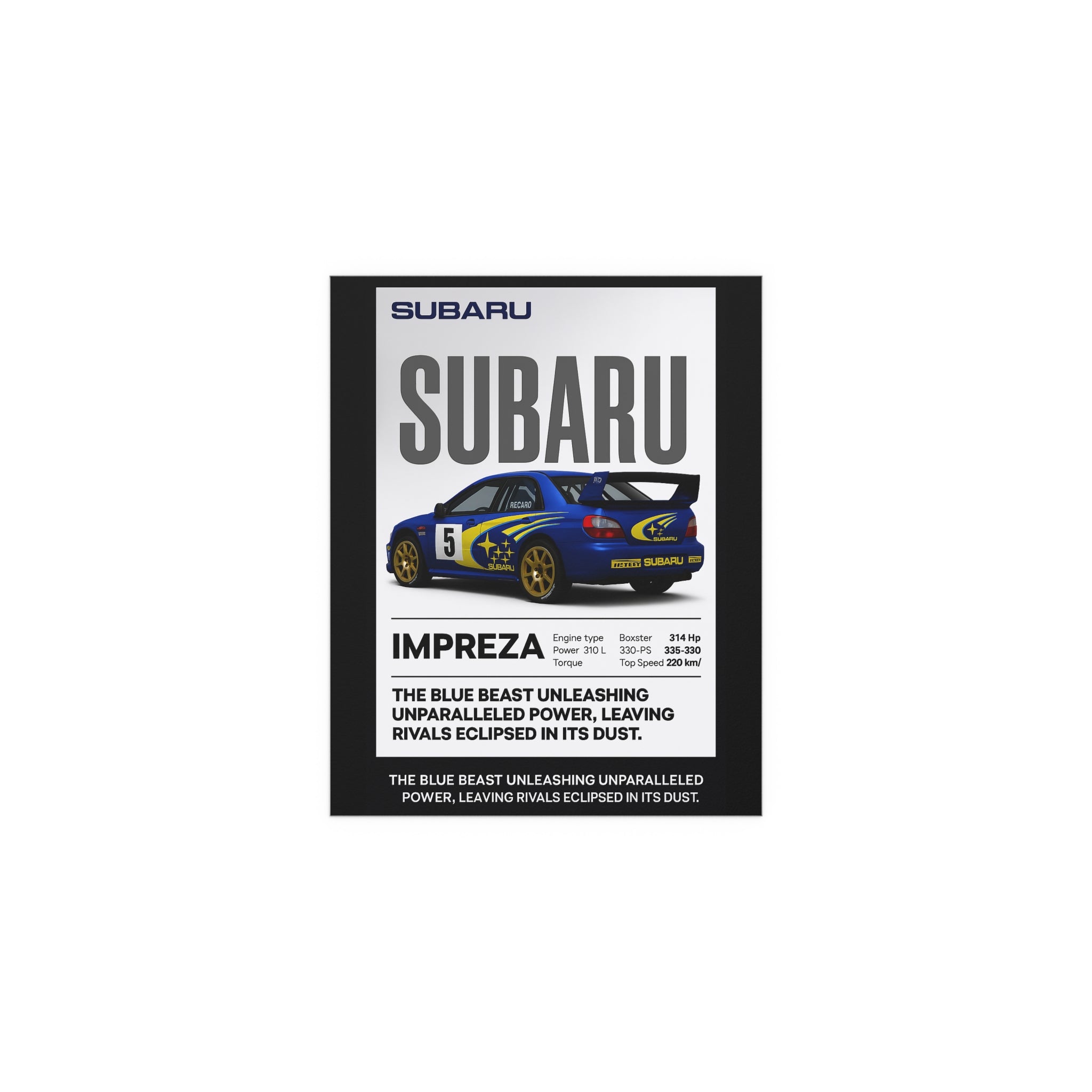 SS Subaru Impreza Poster